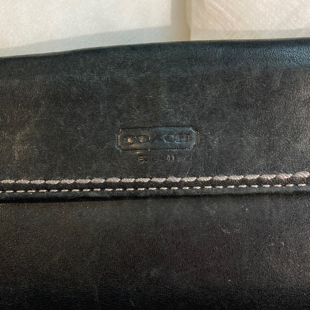 Coach Black Leather Clutch - Picture 2 of 4